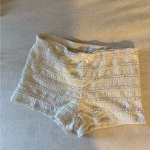 Wilfred High Waist Cream Textured Shorts